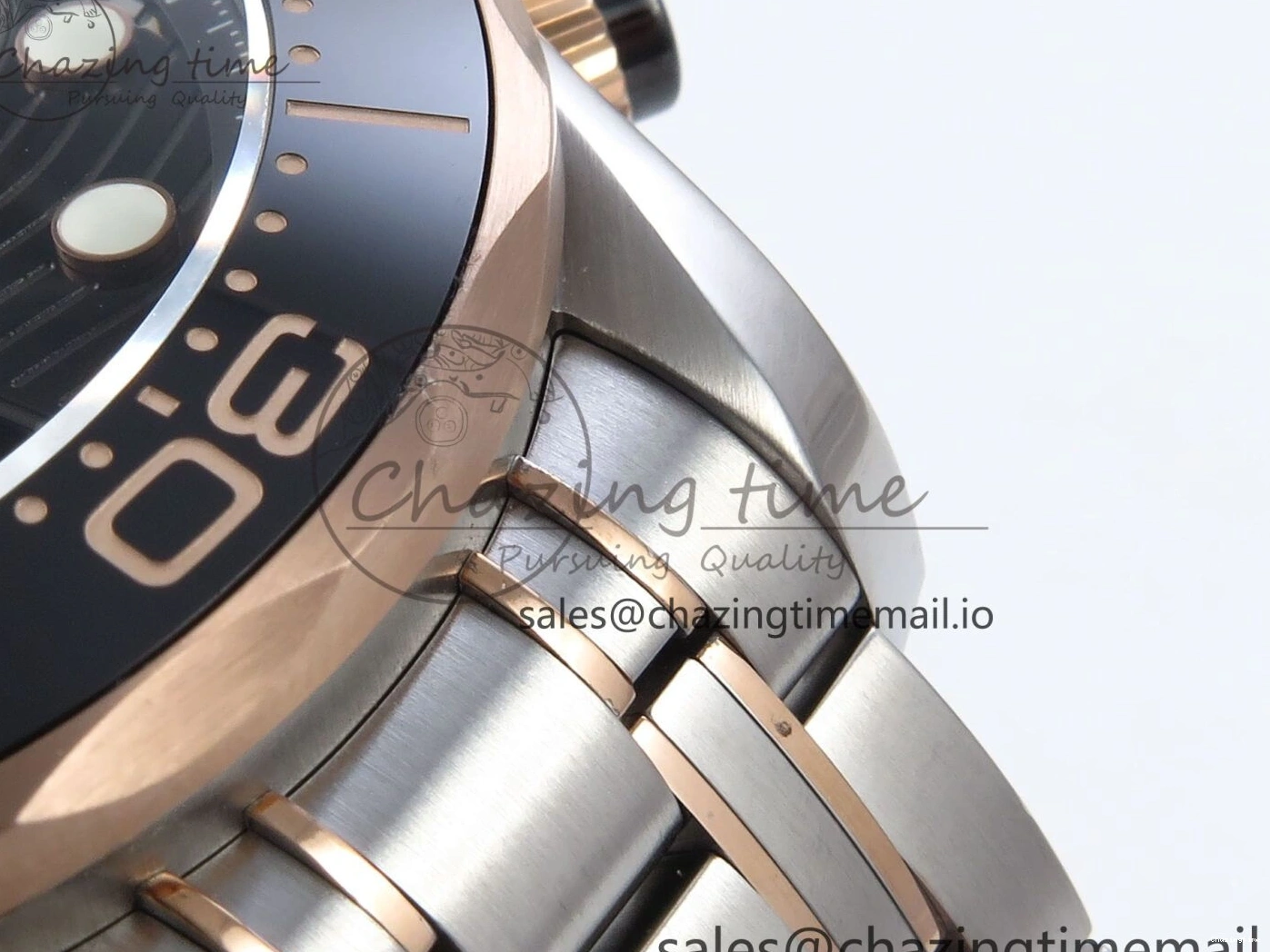 0507 Seamaster 300m Chrono SS YG OMF 1:1 Best Edition Blue Dial on SS YG Bracelet A Popular 7685